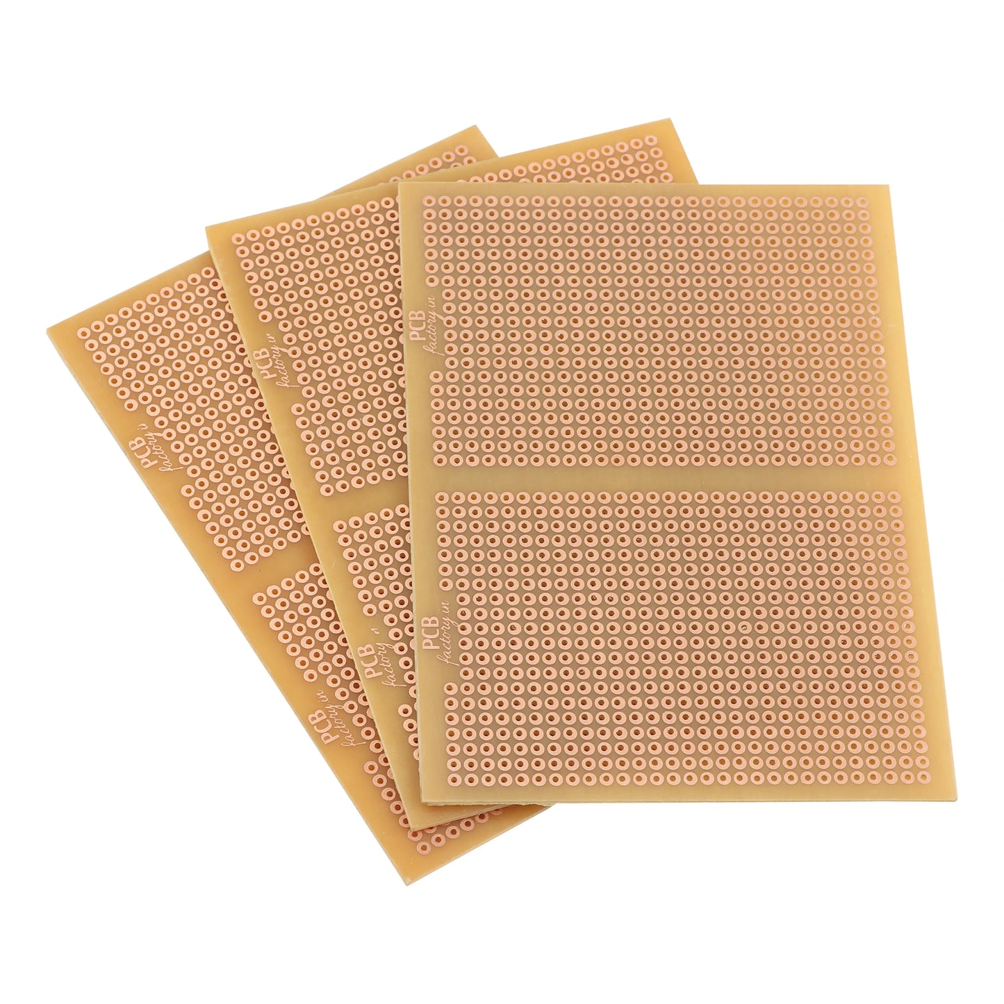 General Purpose PCB Breadboard - FR2 (Set of 10) 110mm x 80mm - with holes