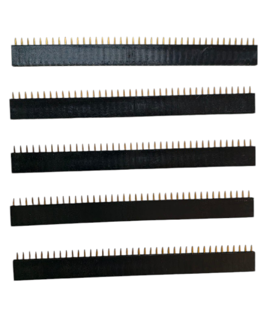 Combo - General Purpose PCB Breadboard – FR2 Phenolic - Set of 5 - 140mmx90mm – with holes plus Male & Female Berg Strips - 5 pcs each